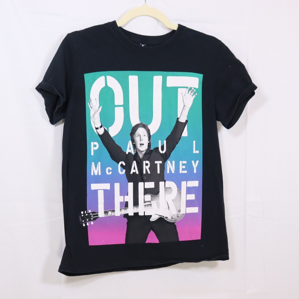 Paul McCartney Graphic Tee Small Black Mens Out There 2014 Tour Concert‎